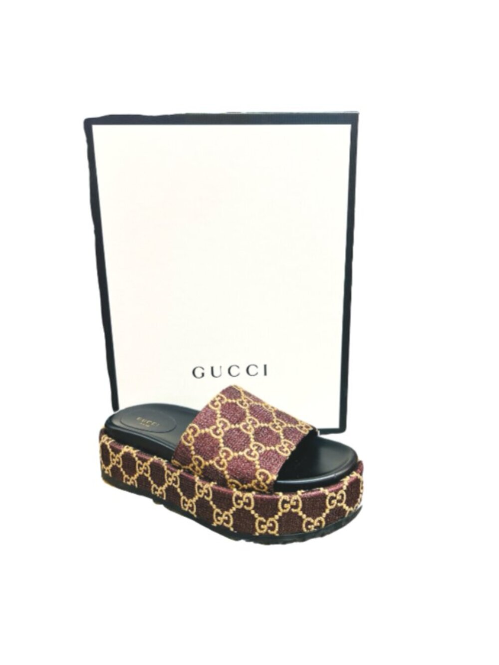 #Gucci #GucciSlides #LuxuryFashion #DesignerShoes #PlatformSandals #GGCanvas
